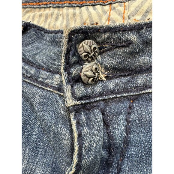 Rock Revival Eva Boot Cut Jeans Size 29 Distressed Denim Blue Womens - Picture 5 of 16